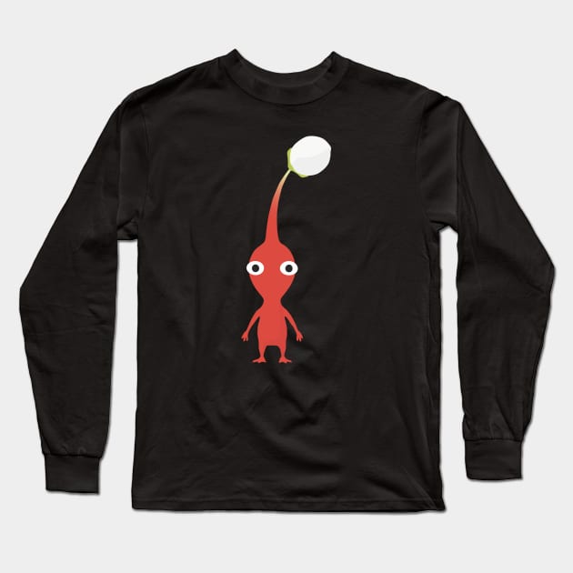 Red Pikmin Long Sleeve T-Shirt by WalidSodki